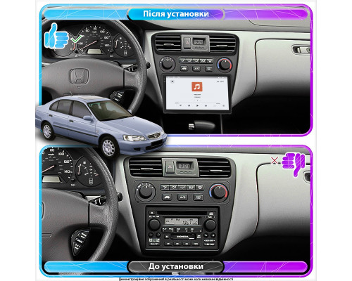 Штатная магнитола Lesko для Honda Accord VI 1997-2002 экран 9" 4/64 QLED CarPlay 4G Wi-Fi GPS 360 Prime