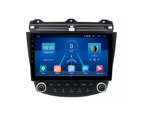 Штатная магнитола Lesko для Honda Accord VII 2002-2006 экран 10" 4/32Gb 4G Wi-Fi GPS Top