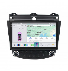 Штатная магнитола Lesko для Honda Accord VII 2002-2006 экран 10" 4/64 QLED CarPlay 4G Wi-Fi GPS 360 Prime