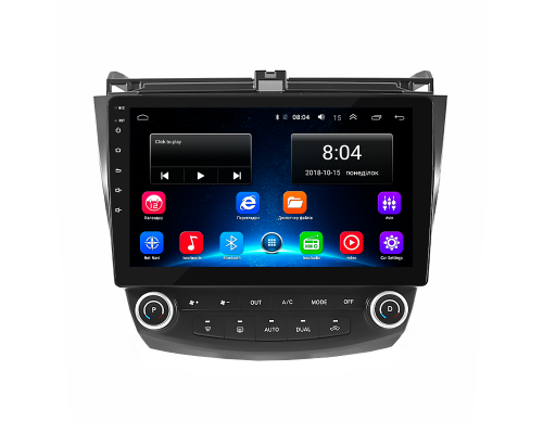 Штатная магнитола Lesko для Honda Accord VII Рестайлинг 2005-2008 экран 10" 2/32Gb Wi-Fi GPS Base