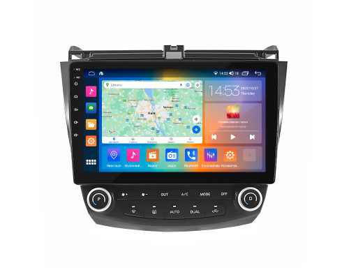 Штатная магнитола Lesko для Honda Accord VII Рестайлинг 2005-2008 экран 10" 4/64Gb CarPlay 4G Wi-Fi GPS Prime