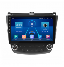 Штатная магнитола Lesko для Honda Accord VII Рестайлинг 2005-2008 экран 10" 2/32Gb 4G Wi-Fi GPS Top