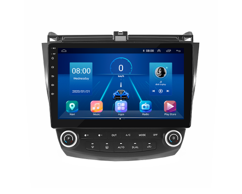 Штатная магнитола Lesko для Honda Accord VII Рестайлинг 2005-2008 экран 10" 2/32Gb 4G Wi-Fi GPS Top