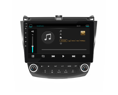 Штатная магнитола Lesko для Honda Accord VII Рестайлинг 2005-2008 экран 10" 2/32Gb 4G Wi-Fi GPS Top