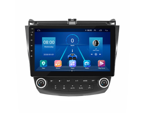 Штатная магнитола Lesko для Honda Accord VII Рестайлинг 2005-2008 экран 10" 6/128Gb 4G Wi-Fi GPS Top