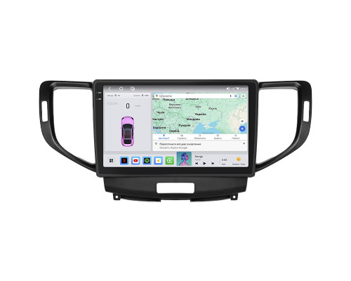 Штатная магнитола Lesko для Honda Accord VIII 2007-2011 экран 9" 4/64 QLED CarPlay 4G Wi-Fi GPS 360 Prime