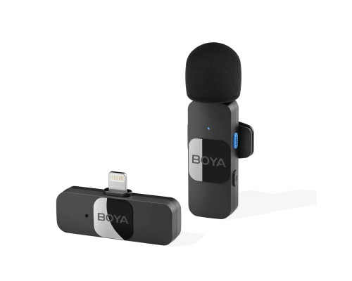 Мікрофон петличний бездротовий BOYA BY-V1 (Lightning) black