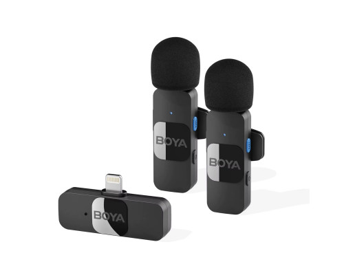 Мікрофон петличний бездротовий BOYA BY-V2 (Lightning) black