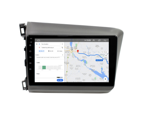Штатная магнитола Lesko для Honda Civic IX 2011-2015 экран 9" 1/16Gb Wi-Fi GPS Base