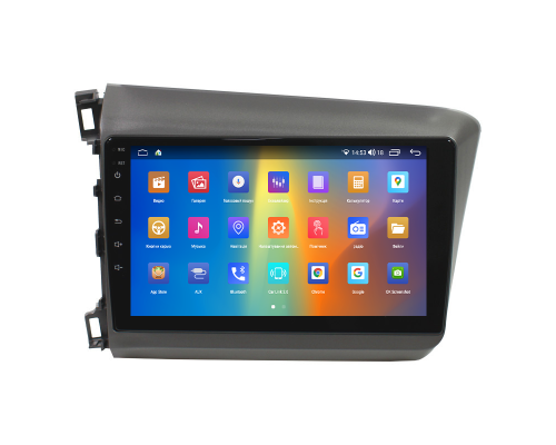 Штатная магнитола Lesko для Honda Civic IX 2011-2015 с 9-дюймовым экраном и поддержкой CarPlay 4G Wi-Fi GPS