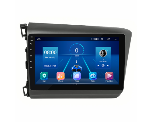 Штатная магнитола Lesko для Honda Civic IX 2011-2015 экран 9" 2/32Gb 4G Wi-Fi GPS Top
