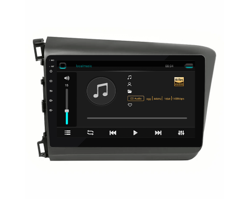 Штатная магнитола Lesko для Honda Civic IX 2011-2015 экран 9" 2/32Gb 4G Wi-Fi GPS Top