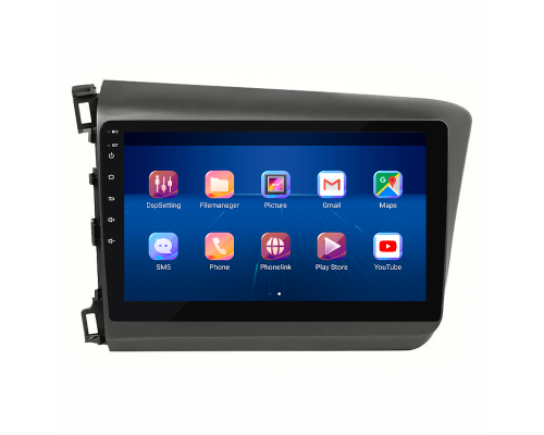 Штатная магнитола Lesko для Honda Civic IX 2011-2015 экран 9" 2/32Gb 4G Wi-Fi GPS Top