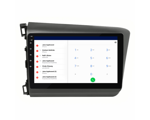 Штатная магнитола Lesko для Honda Civic IX 2011-2015 экран 9" 2/32Gb 4G Wi-Fi GPS Top