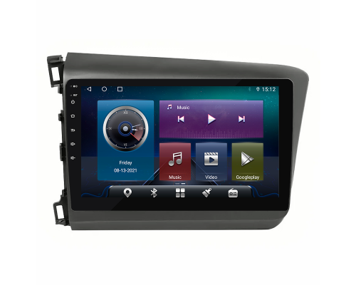 Штатная магнитола Lesko для Honda Civic IX 2011-2015 с экраном 9", 4/64GB, 4G, Wi-Fi и GPS
