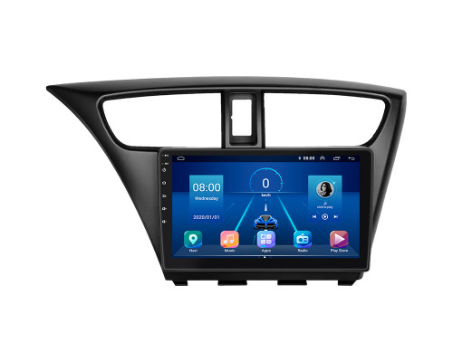 Штатная магнитола Lesko для Honda Civic IX (2013-2017), 9" экран, 4/64Gb, 4G, Wi-Fi, GPS