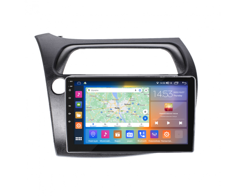 Штатная магнитола Lesko для Honda Civic Type R VIII 2006-2008 экран 9" 4/64Gb CarPlay 4G Wi-Fi GPS Prime