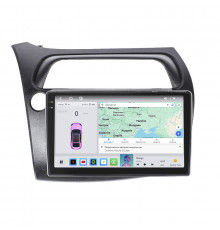 Штатная магнитола Lesko для Honda Civic Type R VIII 2006-2008 экран 9" 4/64 QLED CarPlay 4G Wi-Fi GPS 360 Prime