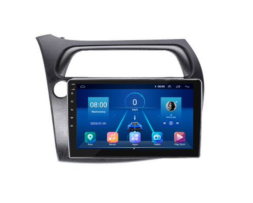 Штатная магнитола Lesko для Honda Civic Type R VIII Рестайлинг 2008-2011 экран 9" 6/128Gb 4G Wi-Fi GPS Top