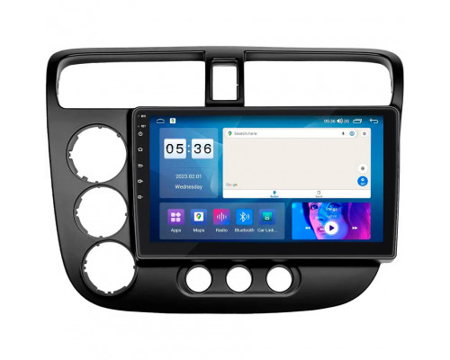 Штатная магнитола Lesko для Honda Civic VII 2000-2003 экран 9" 4/64Gb CarPlay 4G Wi-Fi GPS Prime