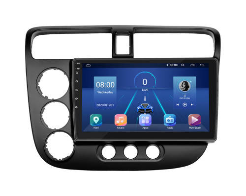 Штатная магнитола Lesko для Honda Civic VII 2000-2003 экран 9" 2/32Gb 4G Wi-Fi GPS Top