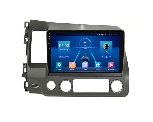 Штатная магнитола Lesko для Honda Civic VIII 2005-2009 экран 10" 2/32Gb 4G Wi-Fi GPS Top