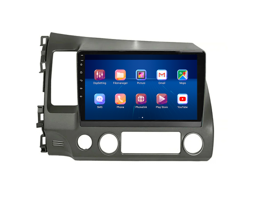 Штатная магнитола Lesko для Honda Civic VIII 2005-2009 экран 10" 2/32Gb 4G Wi-Fi GPS Top