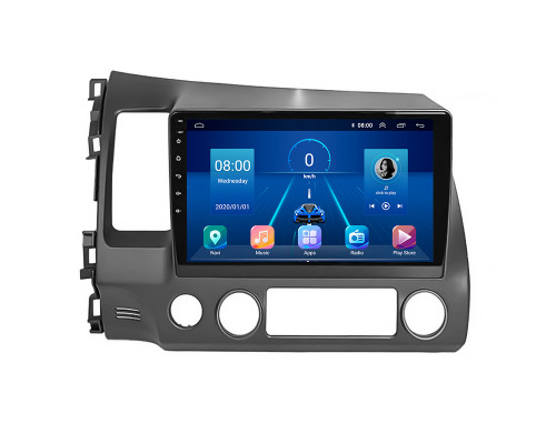 Штатная магнитола Lesko для Honda Civic VIII 2005-2009 экран 10" 6/128Gb 4G Wi-Fi GPS Top