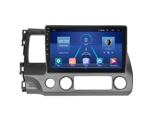 Штатная магнитола Lesko для Honda Civic VIII Рестайлинг 2008-2012 экран 10" 4/32Gb 4G Wi-Fi GPS Top