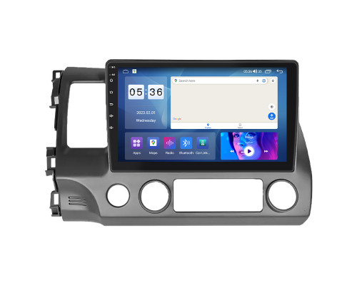 Штатная магнитола Lesko для Honda Civic VIII Рестайлинг 2008-2012 экран 10" 2/32Gb CarPlay 4G Wi-Fi GPS Prime