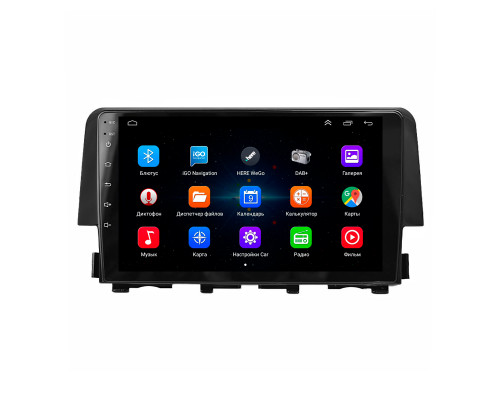 Штатная магнитола Lesko для Honda Civic X 2015-2021 экран 9" 1/16Gb Wi-Fi GPS Base