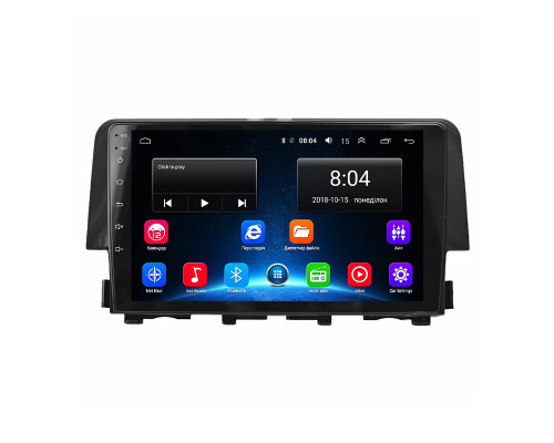 Штатная магнитола Lesko для Honda Civic X 2015-2021 экран 9" 2/32Gb Wi-Fi GPS Base