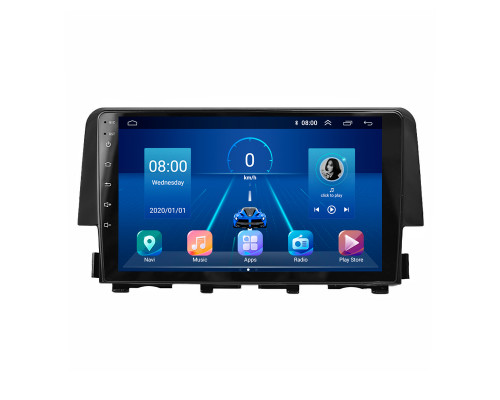 Штатная магнитола Lesko для Honda Civic X 2015-2021 экран 9" 4/64Gb 4G Wi-Fi GPS Top