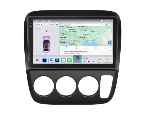 Штатная магнитола Lesko для Honda CR-V I Рестайлинг 1999-2001 экран 9" 4/64 QLED CarPlay 4G Wi-Fi GPS 360 Prime