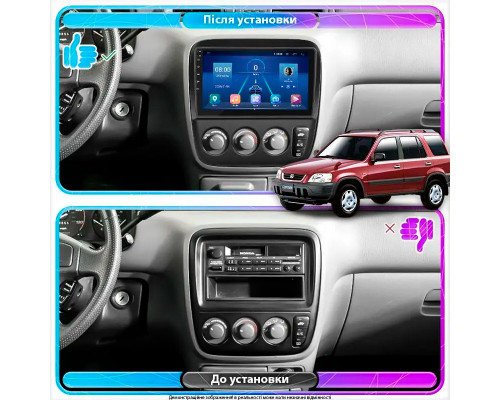 Штатная магнитола Lesko для Honda CR-V I Рестайлинг 1999-2001 экран 9" 6/128Gb 4G Wi-Fi GPS Top