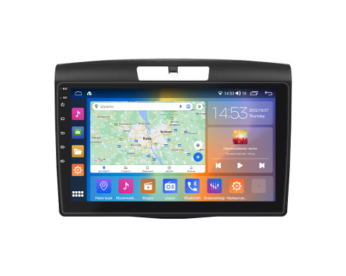 Штатная магнитола Lesko для Honda CR-V IV 2011-2015 с экраном 9 дюймов и поддержкой CarPlay