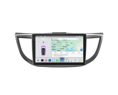 Штатная магнитола Lesko для Honda CR-V IV Рестайлинг 2014-2018 экран 10" 4/64 QLED CarPlay 4G Wi-Fi GPS 360 Prime