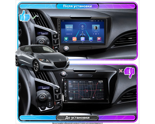 Штатная магнитола Lesko для Honda CR-Z  2010-2016 экран 9" 2/32Gb 4G Wi-Fi GPS Top