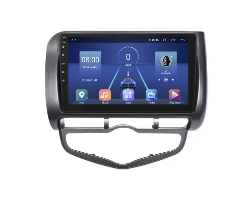 Штатная магнитола Lesko для Honda Fit I Auto AC 2001-2008 с экраном 9", 4/64Gb, 4G, Wi-Fi, GPS