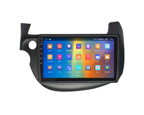 Штатная магнитола Lesko для Honda Fit II 2007-2014 экран 10" 4/64Gb CarPlay 4G Wi-Fi GPS Prime