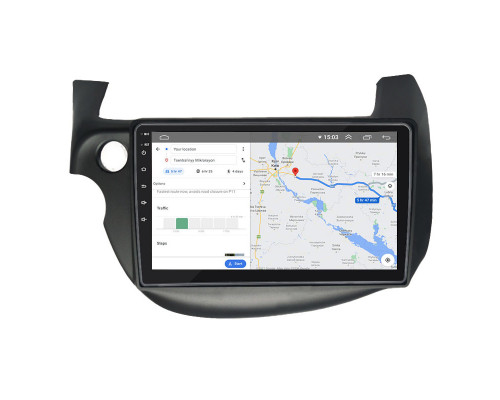 Штатная магнитола Lesko для Honda Fit II 2007-2014 экран 10" 2/32Gb 4G Wi-Fi GPS Top