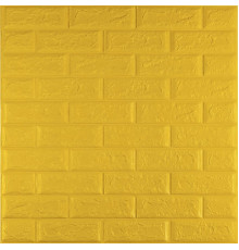 3D панель самоклеющаяся 700x770x5мм кирпич Желтый (010-5) SW-00000146