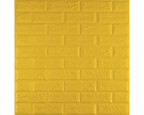 3D панель самоклеющаяся 700x770x5мм кирпич Желтый (010-5) SW-00000146