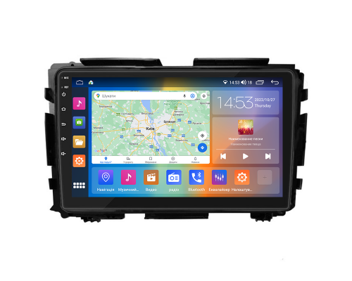 Штатная магнитола Lesko для Honda HR-V II 2013-2018 экран 9" 4/64Gb CarPlay 4G Wi-Fi GPS Prime