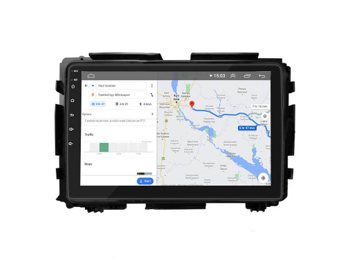 Штатная магнитола Lesko для Honda HR-V II 2013-2018 экран 9" 4/64Gb 4G Wi-Fi GPS Top