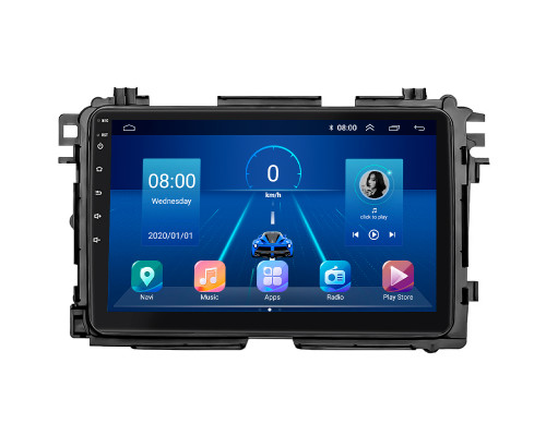 Штатная магнитола Lesko для Honda HR-V II Рестайлинг 2018-н.в. экран 9" 4/64Gb 4G Wi-Fi GPS Top