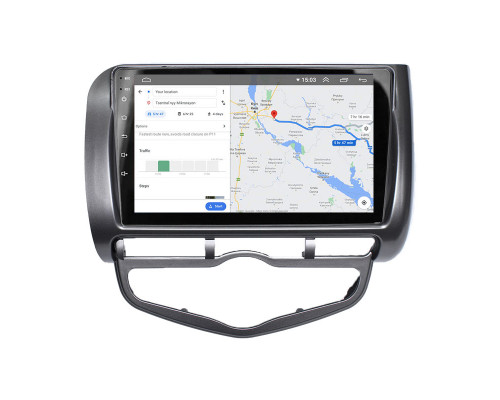 Штатная магнитола Lesko для Honda Jazz I 2001-2005 экран 9" 2/32Gb 4G Wi-Fi GPS Top