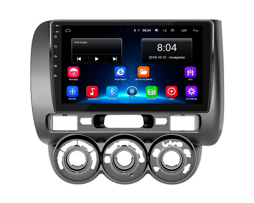 Штатная магнитола Lesko для Honda Jazz I Manual AC 2001-2005 экран 9" 2/32Gb Wi-Fi GPS Base