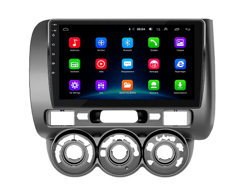 Штатная магнитола Lesko для Honda Jazz I Manual AC 2001-2005 экран 9" 2/32Gb Wi-Fi GPS Base