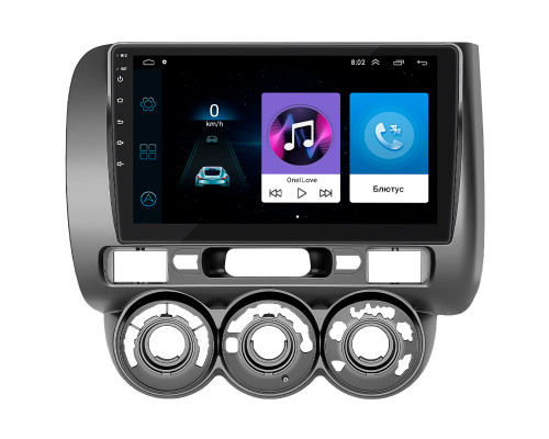 Штатная магнитола Lesko для Honda Jazz I Рестайлинг Manual AC 2005-2008 экран 9" 1/16Gb Wi-Fi GPS Base